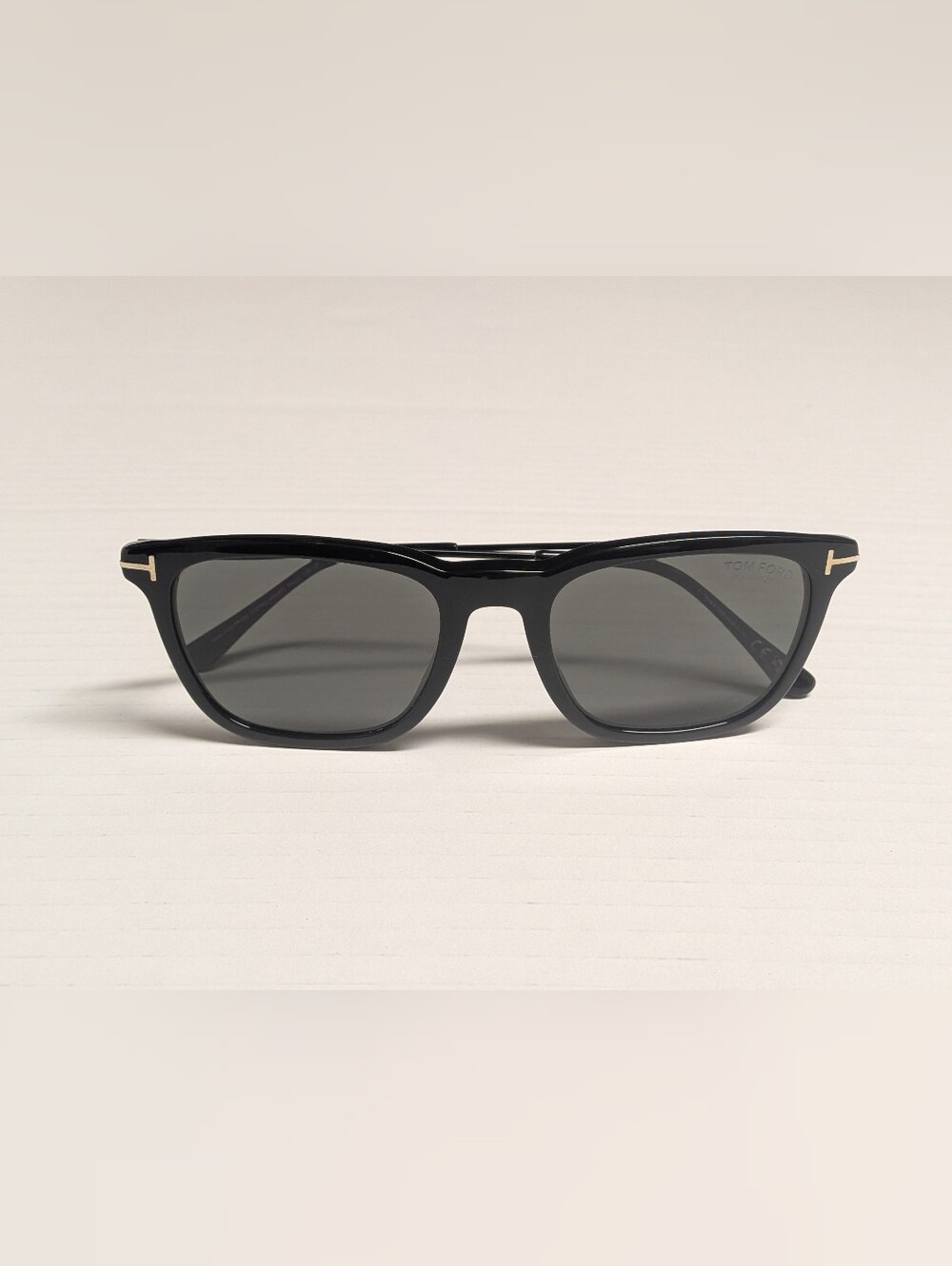Tom Ford Arnaud-02 TF625 01D Polarized Sunglasses Black Gray 53-20-145 Italy